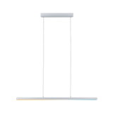 Modern white metal LED pendant light with slim design for contemporary indoor lighting