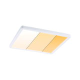 Rectangular white LED ceiling light with adjustable color temperature for versatile home lighting