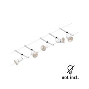 Weißer LED-Schienenstrahler aus Metall mit verstellbaren Spots für moderne Raumbeleuchtung
