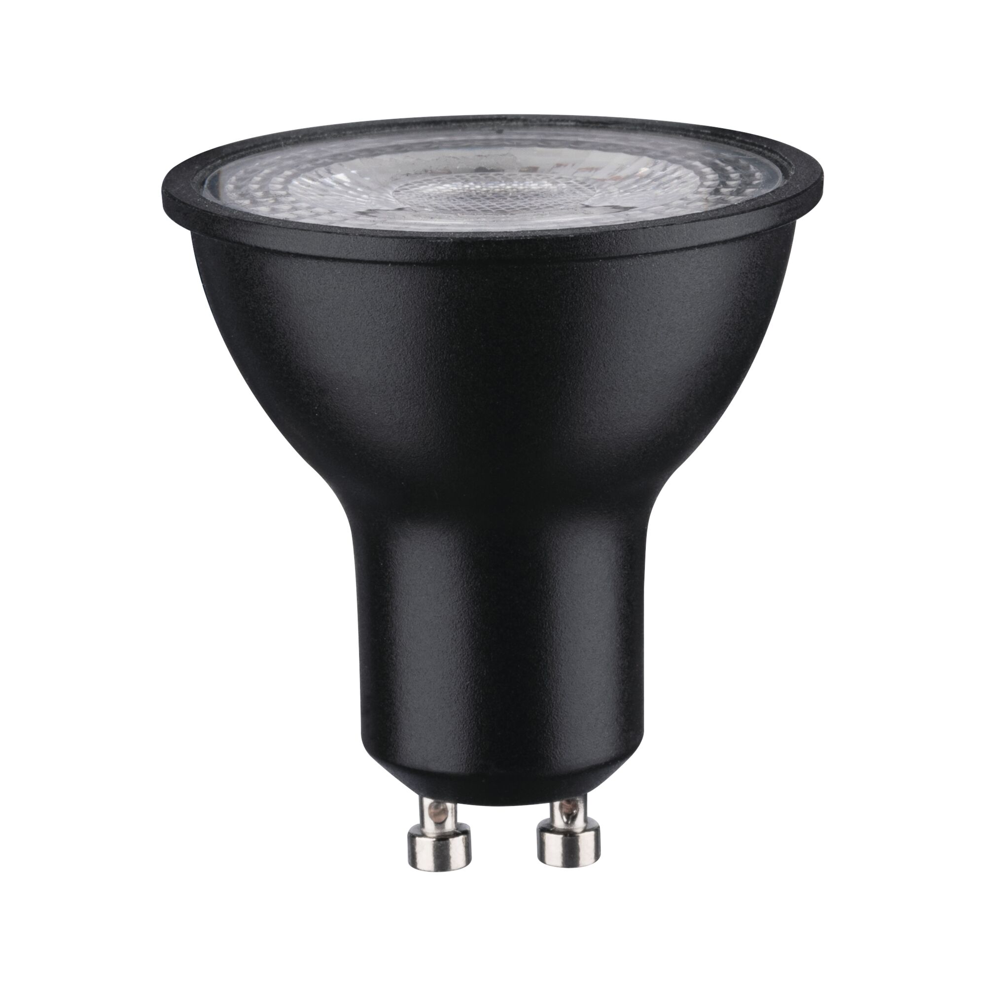 Zwarte GU10 LED-lamp met helder glas, energiezuinige verlichting voor thuisgebruik