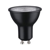 Zwarte GU10 LED-lamp met helder glas, energiezuinige verlichting voor thuisgebruik