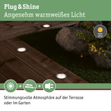 Plug & Shine LED-Einbauleuchten mit warmweißem Licht für Terrasse und Gartenbeleuchtung