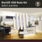 MaxLED 1000 Basis-Set mit warmweißem LED-Lichtband und Netzteil für einfache Beleuchtungslösungen
