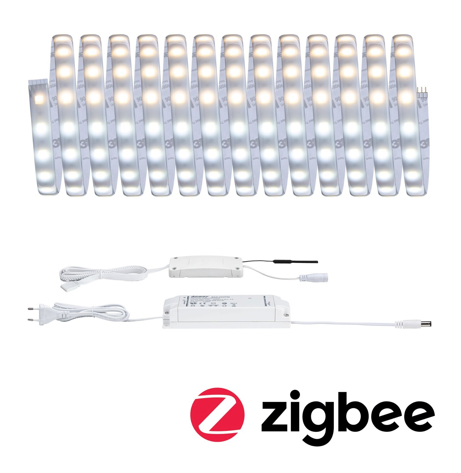 MaxLED 500 LED Strip Smart Home Zigbee Tunable White Coated Basic Set 5m IP44 26W 2750lm 60LEDs/m Tunable White 50VA