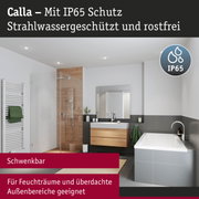 Modernes Badezimmer mit Holz- und Grautönen, IP65 geschützte Beleuchtung für Feuchträume
