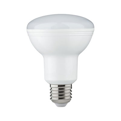 Weiße LED-Lampe mit E27-Fassung aus Kunststoff für energiesparende Beleuchtung