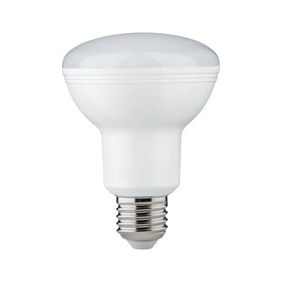 Weiße LED-Lampe mit E27-Fassung aus Kunststoff für energiesparende Beleuchtung