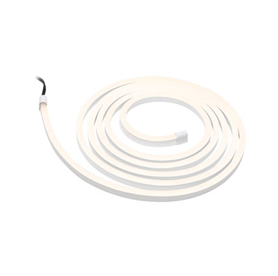 Bande LED flexible blanche avec câble, idéale pour l’éclairage moderne et la décoration intérieure.