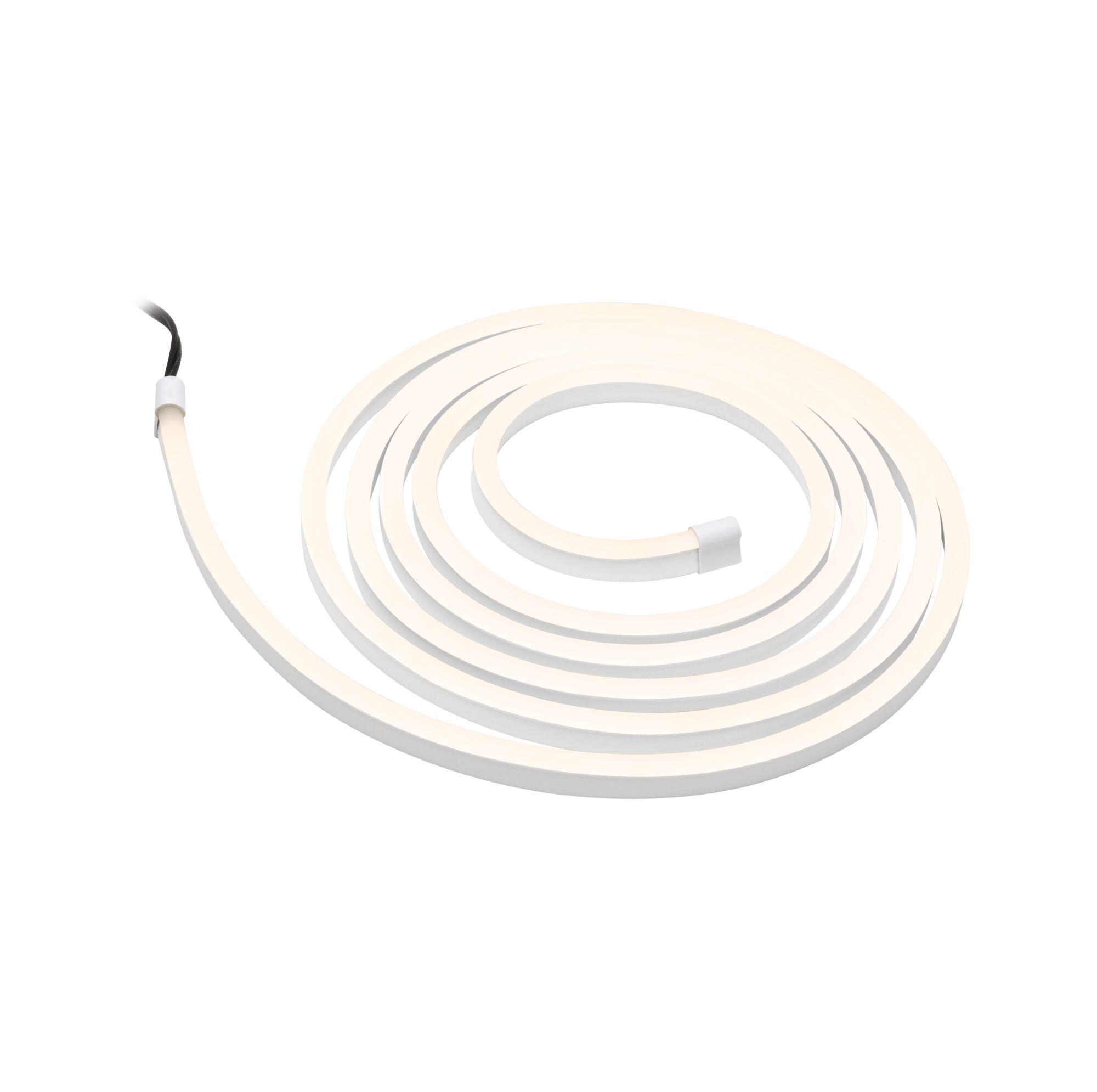 Flexibele warmwitte LED-strip met witte siliconen hoes voor decoratieve verlichting