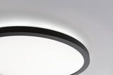 Ronde plafondlamp met zwarte aluminiumrand en witte diffuser voor moderne binnenverlichting
