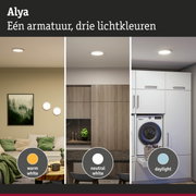 Alya plafondlamp met drie lichtkleuren warm wit, neutraal wit en daglicht voor woonruimtes