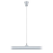 Moderne Pendelleuchte aus silbernem Metall mit schlankem Design für stilvolle Innenbeleuchtung