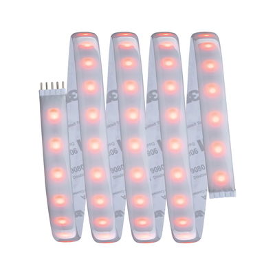 Flexibele LED-strip met warmwitte leds en witte kunststofband voor decoratieve verlichting