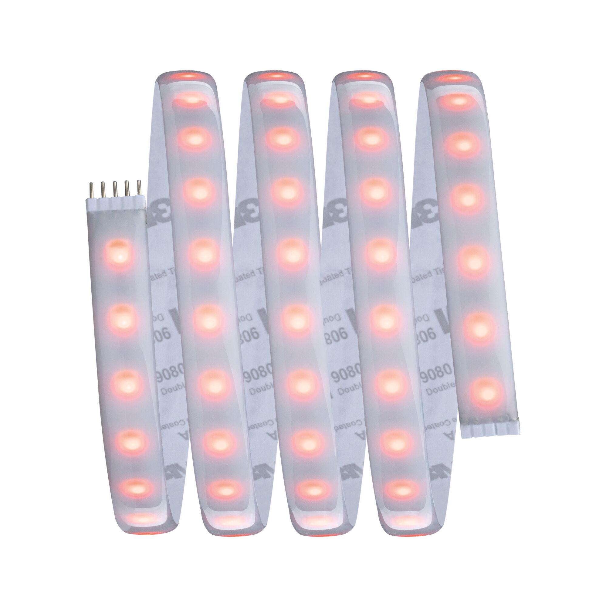 Flexible LED strip with red lights and white silicone coating for decorative lighting use