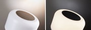 Tête de lampe solaire blanche avec panneau solaire noir, éclairage LED extérieur moderne pour jardin et terrasse
