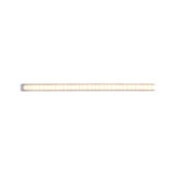 Long LED light strip with warm white light and aluminum housing for modern indoor lighting