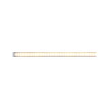 Long LED light strip with warm white light and aluminum housing for modern indoor lighting