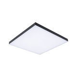 Square LED ceiling light with black frame and white diffuser for modern interior lighting