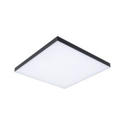 Panneau LED carré moderne pour plafond avec cadre en aluminium noir et diffuseur blanc pour intérieur