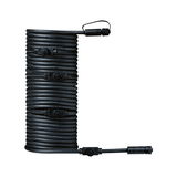 Black extension cable with connectors made of durable material for flexible power supply