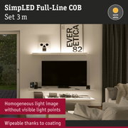 SimLED Full-Line COB 3m warm white LED strip for uniform lighting without visible light points