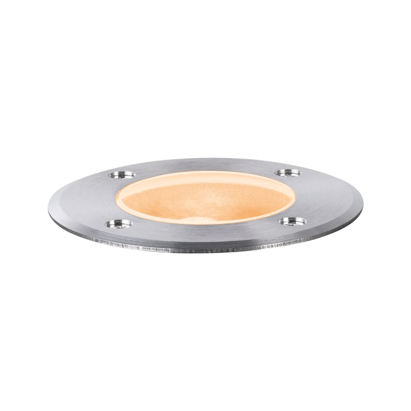 LED Recessed floor luminaire Gold light insect friendly IP65 110mm 2200K 4,3W 320lm 230V 38-38° Semi-crown gold Stainless steel/Plastic