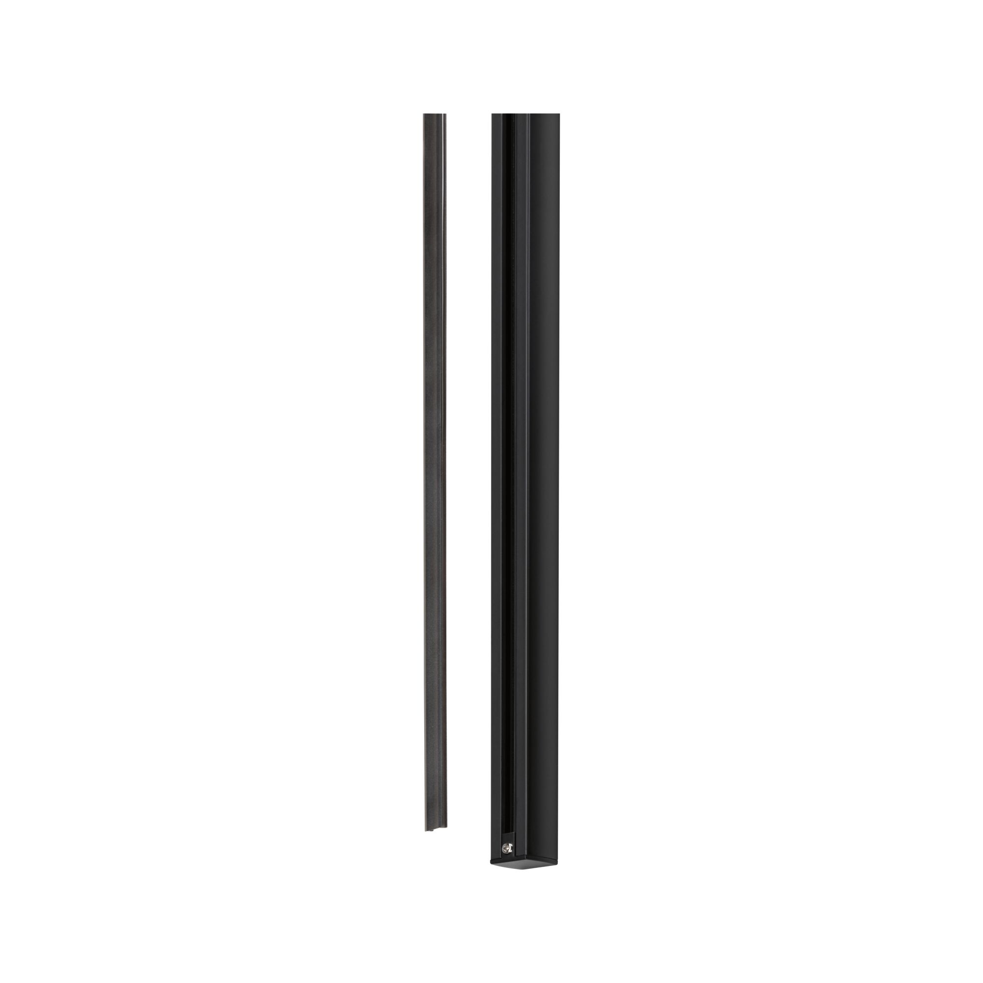 Schwarze Aluminium-LED-Leiste mit schmalem Design für moderne Innenbeleuchtung und LED-Lichtstreifen.