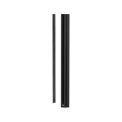 Schwarze Aluminium-LED-Leiste mit schmalem Design für moderne Innenbeleuchtung und LED-Lichtstreifen.