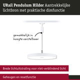 Witte URail Pendulum Hildor metalen hanglamp met dimfunctie en in hoogte verstelbaar