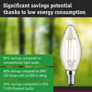 Energy-saving LED bulb with clear glass cover and silver base, ultra efficient lighting