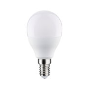 Hvid LED-pære med E14-fatning i plastik og glas til energibesparende belysning