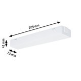 Hvid LED-underbyggelygte på 304x73x41 mm til moderne belysningsløsninger