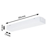 Luminaire LED rectangulaire blanc de 205x73x41 mm pour éclairage moderne