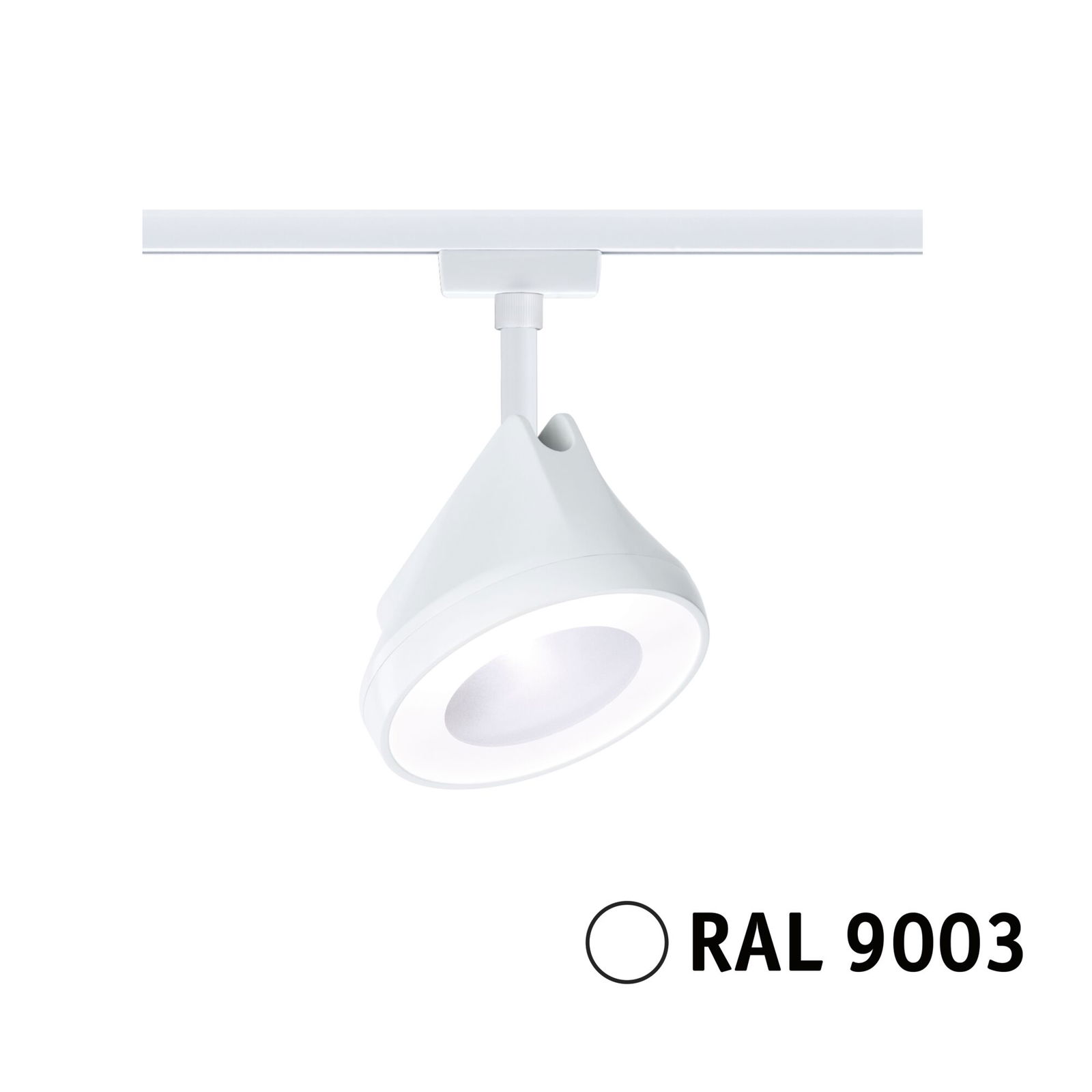 URail Spot sur rail LED Arena Spot individuel 900lm 15,1W 4000K gradable 230V Blanc signal