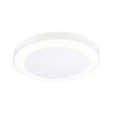 Round white LED ceiling light with plastic diffuser for modern room lighting