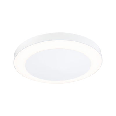 Round white LED ceiling light with plastic diffuser for modern room lighting
