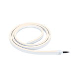 Flexible warm white LED strip with white casing for modern lighting accents and decoration