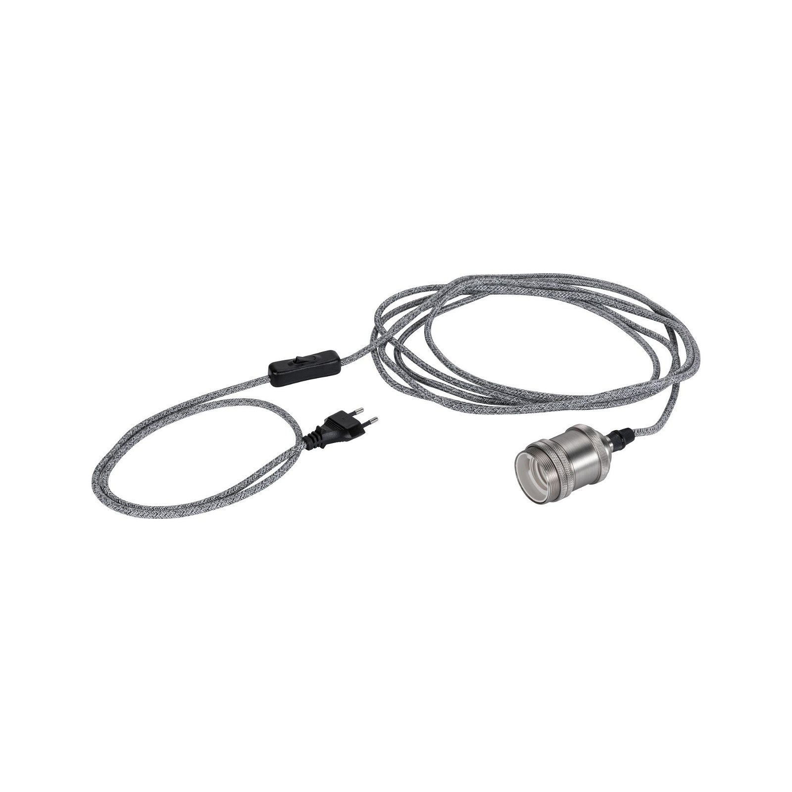 Neordic Luminaire en suspension Eldar connecteur inclus E27 max. 20W Gris/Nickel gradable Métal