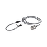Grey textile-covered power cable with switch and metal socket for LED lighting, lamp cable