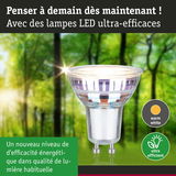 Ampoule LED GU10 en blanc chaud, lampe ultra-efficace pour éclairage économique à domicile