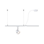 Witte LED-rails met verstelbare metalen en kunststof spot voor moderne binnenverlichting