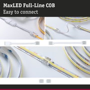 MaxLED Full-Line COB LED-Streifen mit transparentem Steckverbinder und weißem Kabel für einfache Verbindung