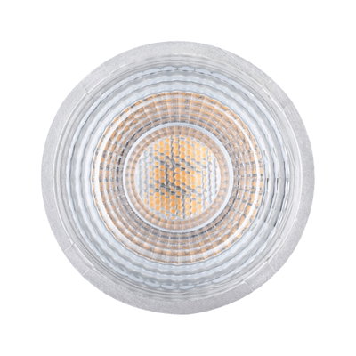 Rundstrahler mit transparentem Glas und warmweißen LED-Chips, energiesparende LED-Beleuchtung