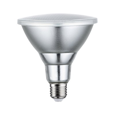 Ampoule LED argentée avec culot E27 en métal et plastique pour éclairage économique