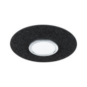 Spot encastré LED rond avec bord en feutre noir et diffuseur blanc pour éclairage intérieur moderne