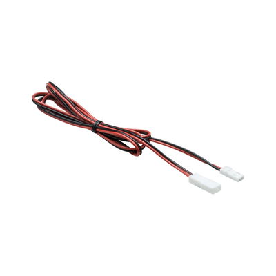 Rood-zwart aansluitkabel met witte connectoren voor LED-verlichtingssystemen