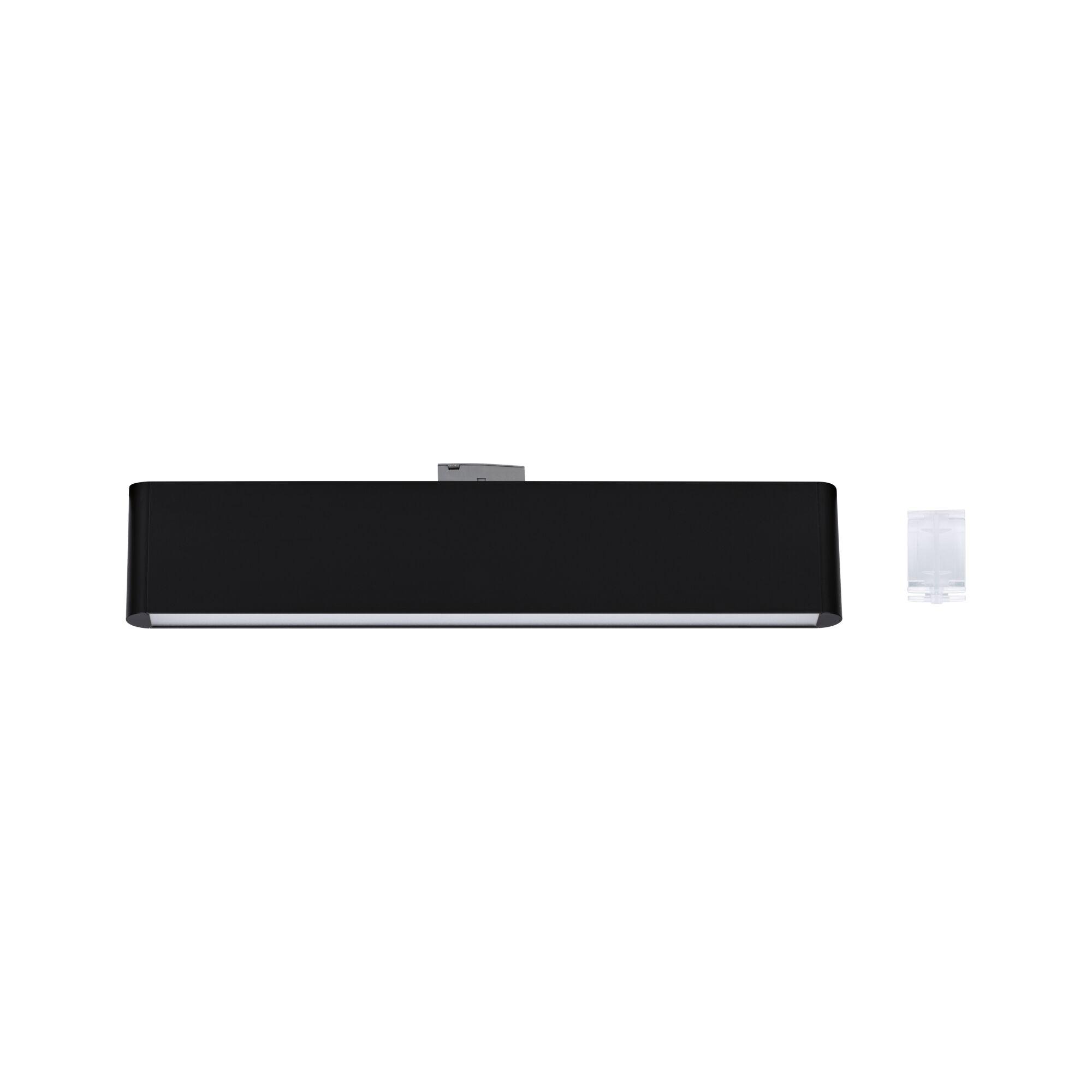 Schwarze LED-Deckenleuchte aus Metall mit weißem Diffusor für moderne Innenbeleuchtung