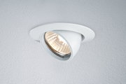 Witte metalen inbouwspot met verstelbare kop voor flexibele plafondverlichting