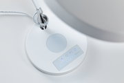 White LED desk lamp with touch control and adjustable brightness levels for modern home lighting