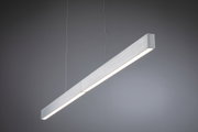 Moderne LED-hanglamp van geborsteld aluminium in zilver voor stijlvolle binnenverlichting